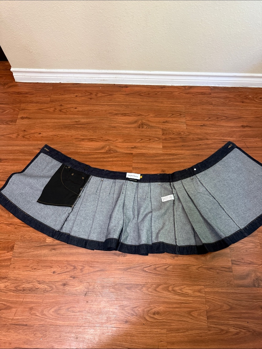 House of Sunny Pleated Denim Skirt - Picture 12 of 14